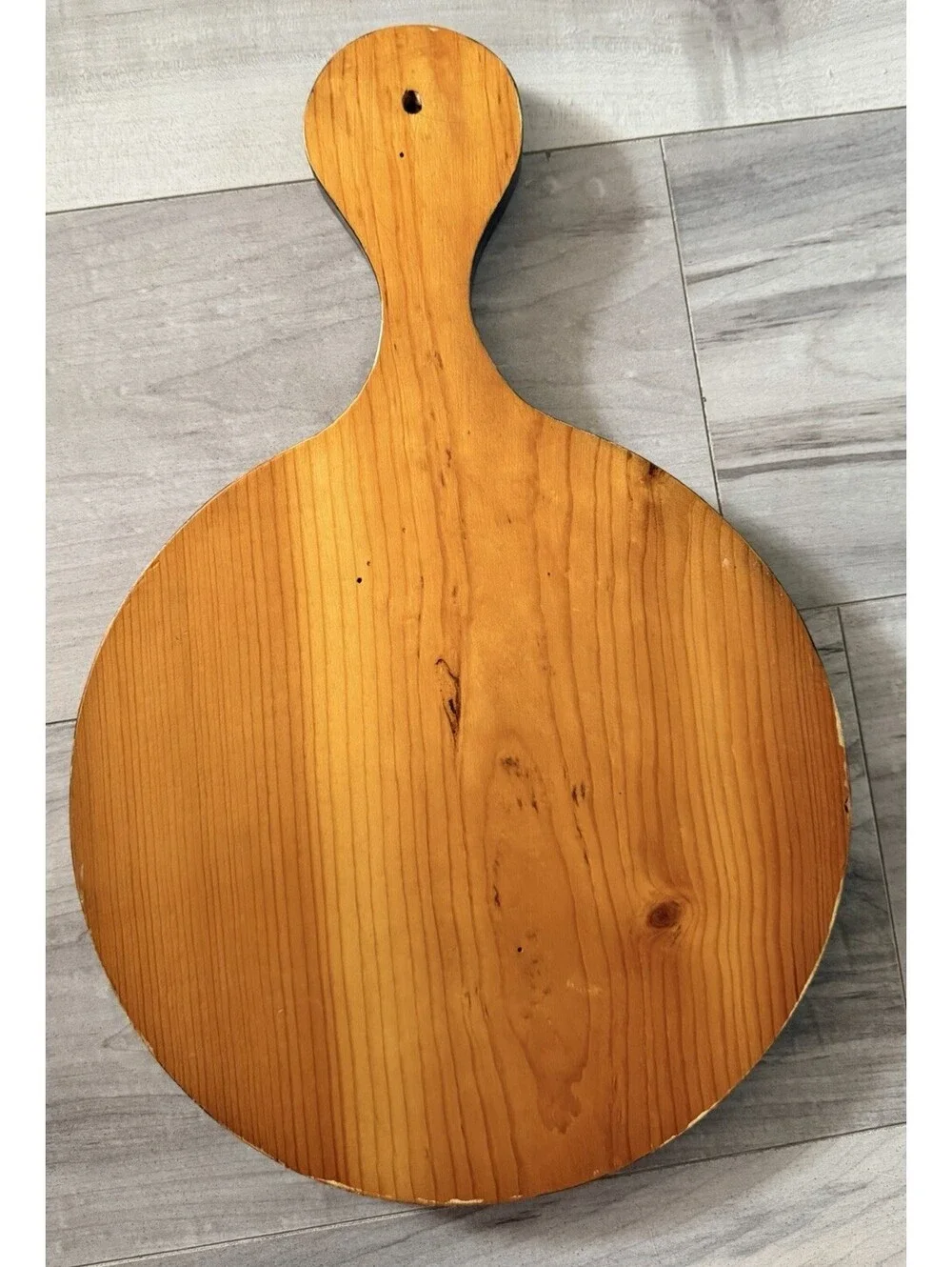 Hand Painted Hen Chicken Cutting Board Vintage Wall Mount Wood Paddle Plaque